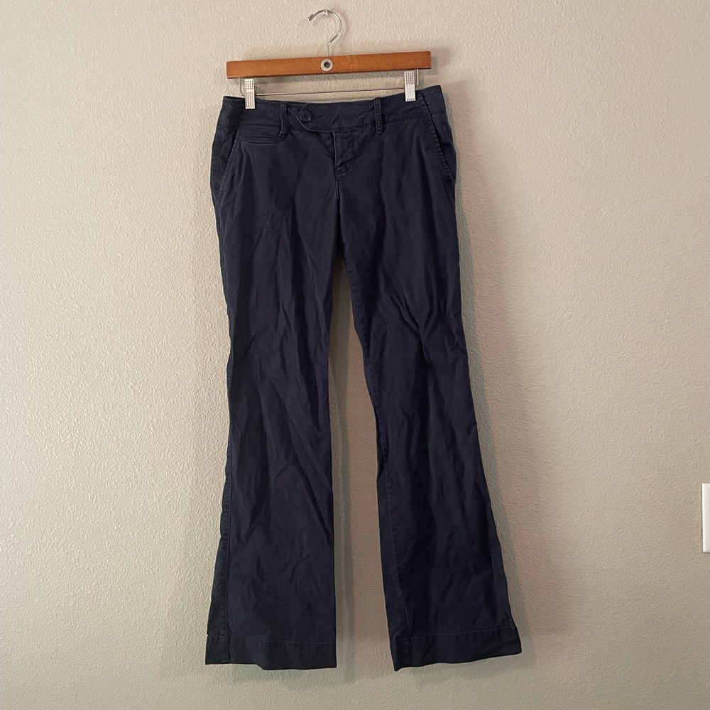 Vintage Y2K American Eagle Outfitters navy blue low rise boot cut Trousers